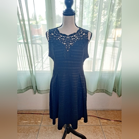 White Mark Elegant Black Lace Women's Dress. Size XL. - Picture 1 of 6